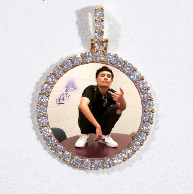 3D CIRCLE CUSTOM PICTURE PENDANT SMALL SIZE sold by The GUU Shop