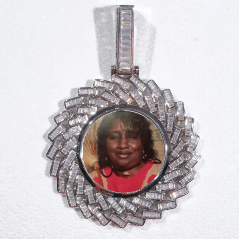 Large 3D Baguette Custom Picture Pendant sold by The GUU Shop