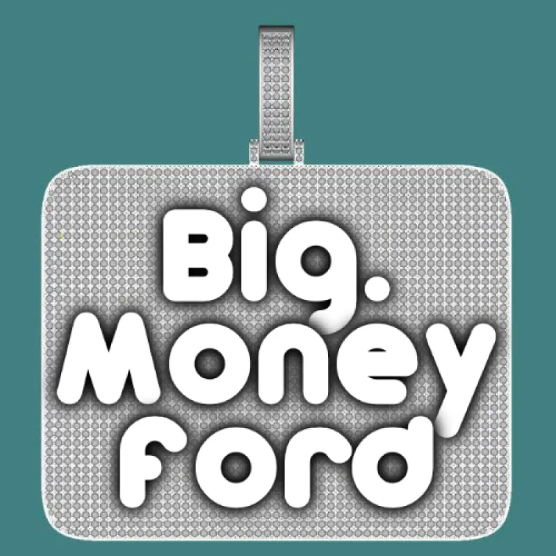 CUSTOM LETTER NECKLACE 3D BIG SQUARE sold by The GUU Shop