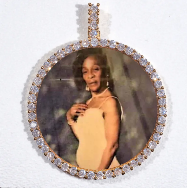 LARGE 3D CIRCLE CUSTOM PICTURE PENDANT sold by The GUU Shop