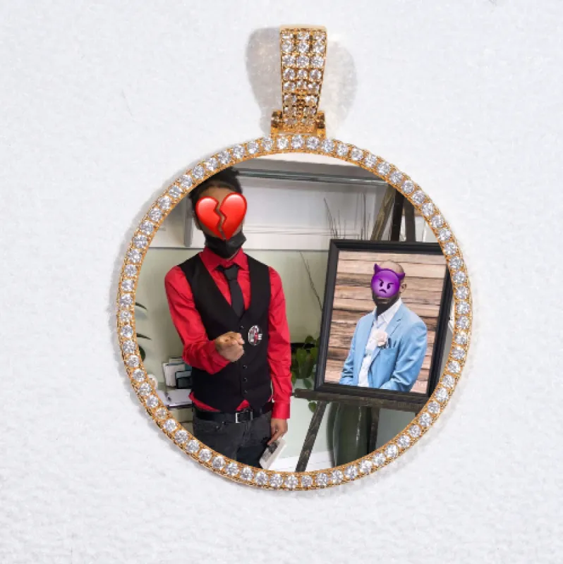 MEDIUM 3D CIRCLE CUSTOM PICTURE PENDANT sold by The GUU Shop