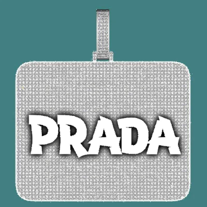 CUSTOM LETTER NECKLACE 3D BIG SQUARE sold by The GUU Shop