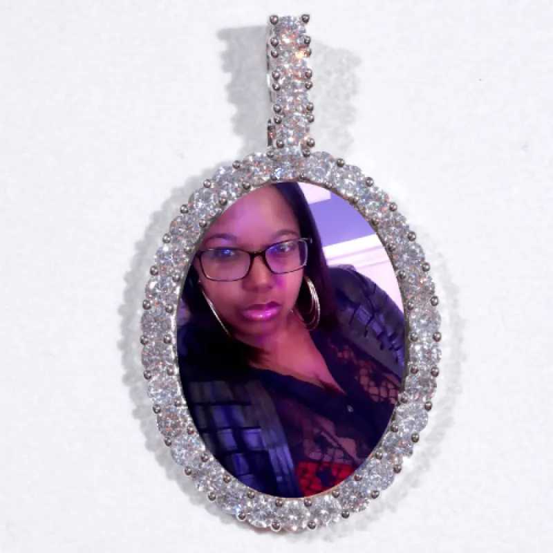 Large 3D Oval Custom Picture Pendant sold by The GUU Shop