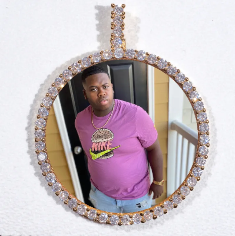 LARGE 3D CIRCLE CUSTOM PICTURE PENDANT sold by The GUU Shop