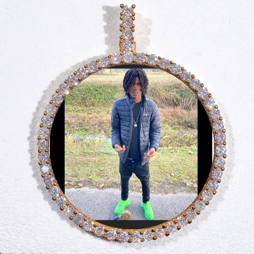 LARGE 3D CIRCLE CUSTOM PICTURE PENDANT sold by The GUU Shop