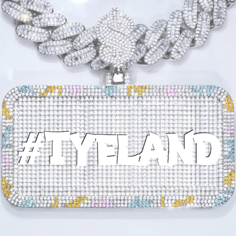 CUSTOM LETTER NECKLACE 3D COLORFUL SQUARE sold by The GUU Shop