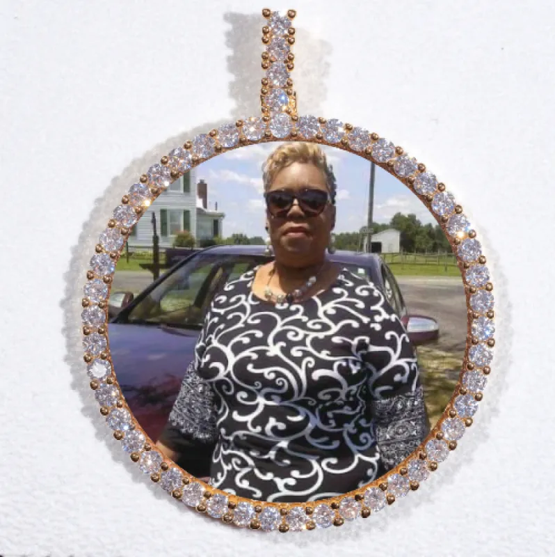 LARGE 3D CIRCLE CUSTOM PICTURE PENDANT sold by The GUU Shop