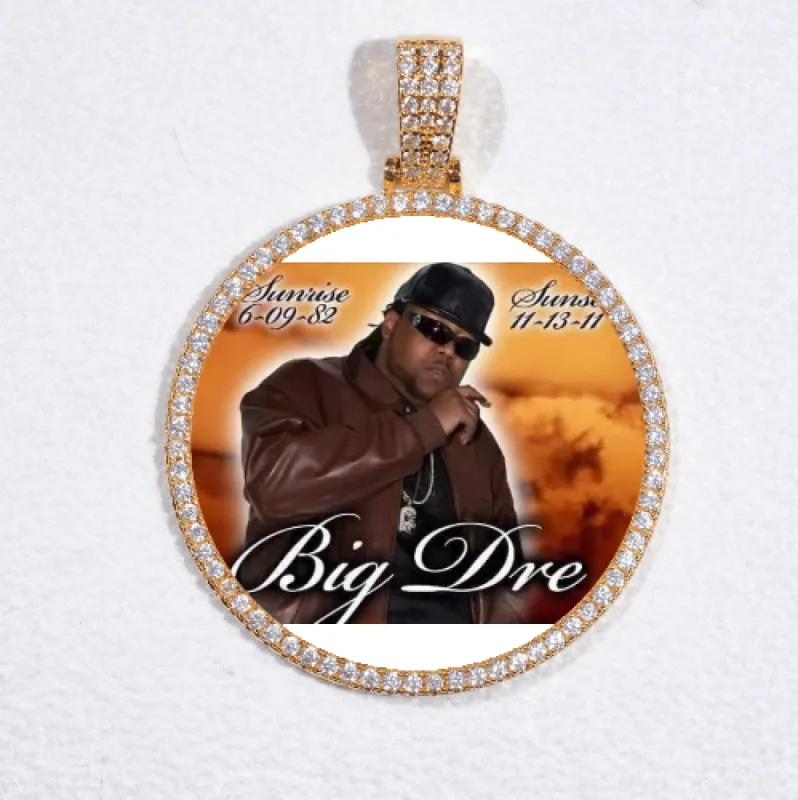 MEDIUM 3D CIRCLE CUSTOM PICTURE PENDANT sold by The GUU Shop