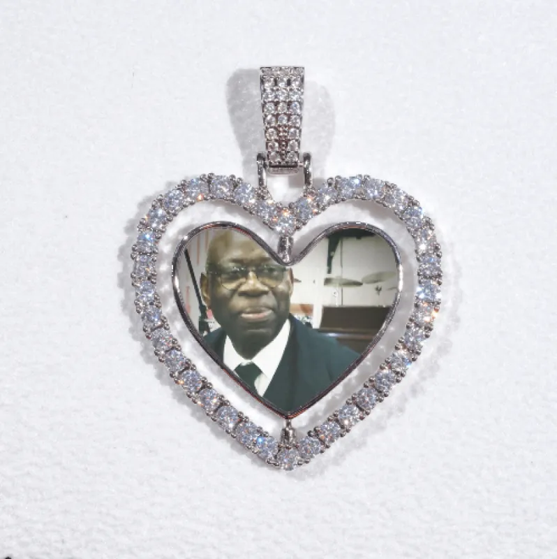 3D Spinning 2-Faced Heart Custom Picture Pendant sold by The GUU Shop