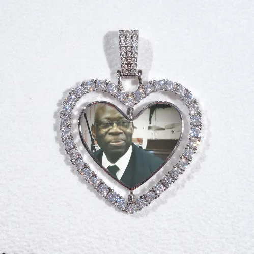 3D Spinning 2-Faced Heart Custom Picture Pendant sold by The GUU Shop