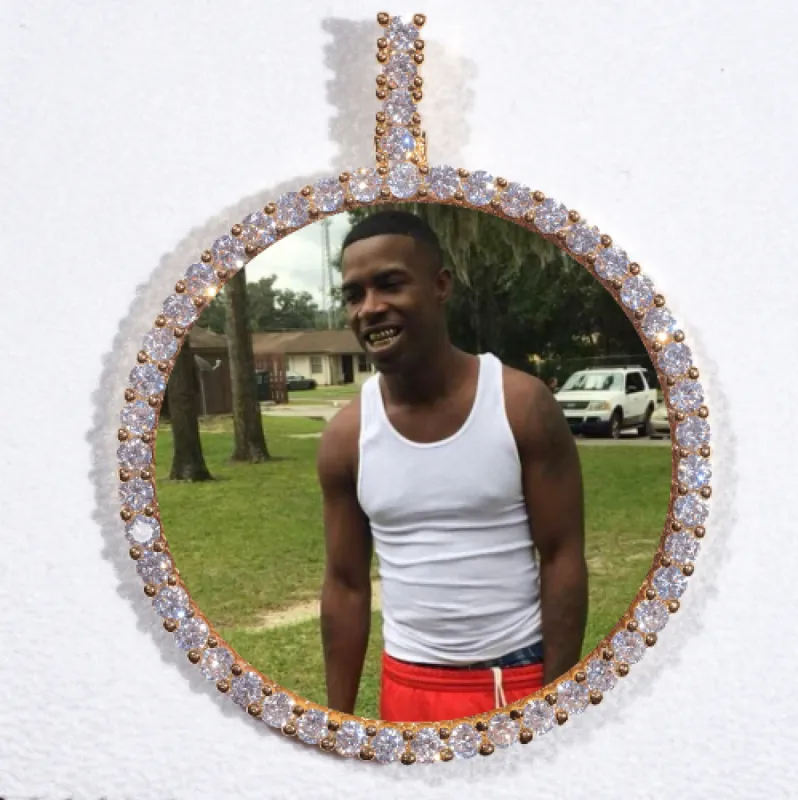 LARGE 3D CIRCLE CUSTOM PICTURE PENDANT sold by The GUU Shop