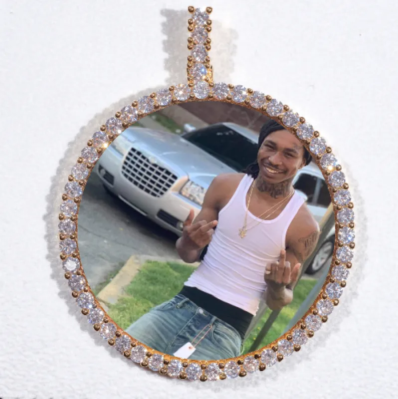 LARGE 3D CIRCLE CUSTOM PICTURE PENDANT sold by The GUU Shop