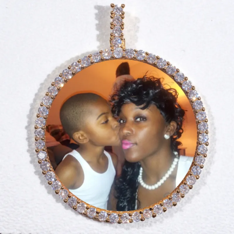 LARGE 3D CIRCLE CUSTOM PICTURE PENDANT sold by The GUU Shop