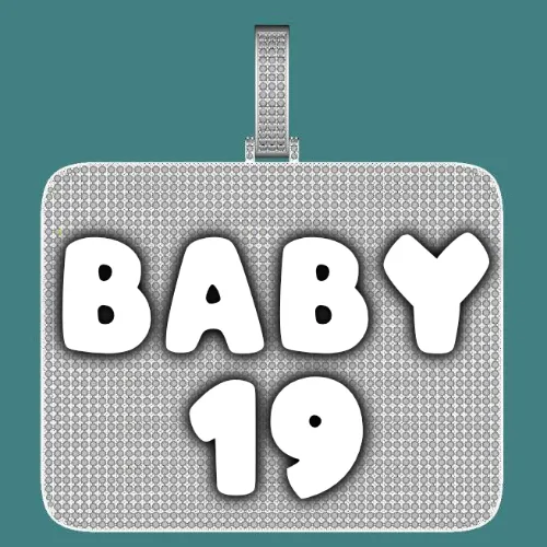 CUSTOM LETTER NECKLACE 3D BIG SQUARE sold by The GUU Shop