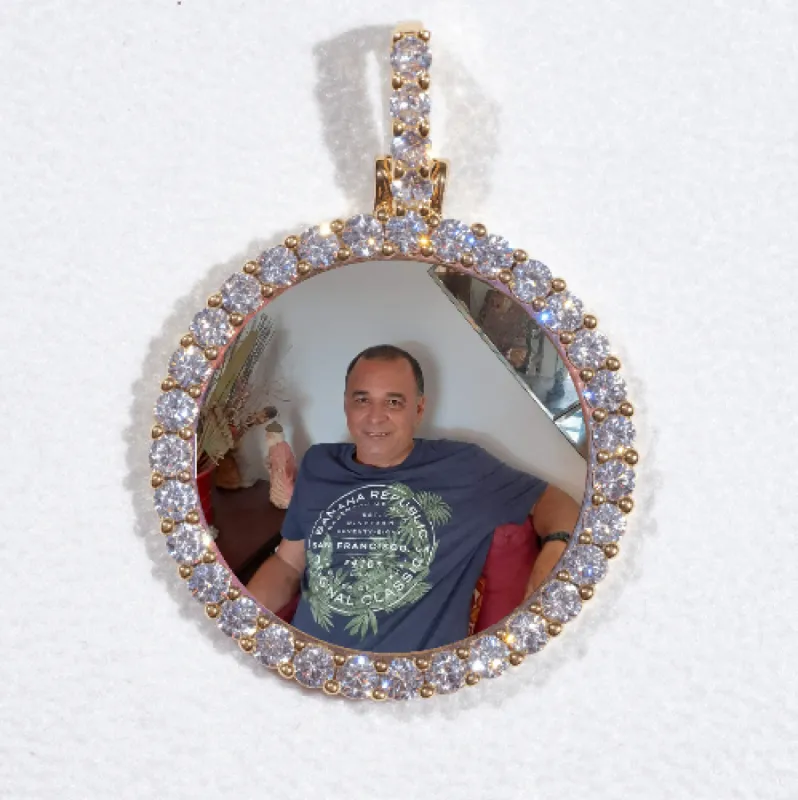 3D CIRCLE CUSTOM PICTURE PENDANT SMALL SIZE sold by The GUU Shop