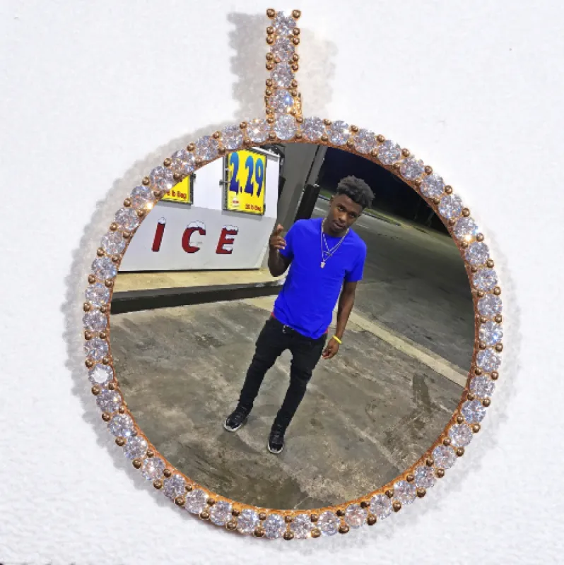 LARGE 3D CIRCLE CUSTOM PICTURE PENDANT sold by The GUU Shop