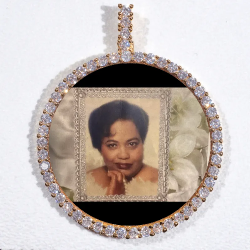 LARGE 3D CIRCLE CUSTOM PICTURE PENDANT sold by The GUU Shop