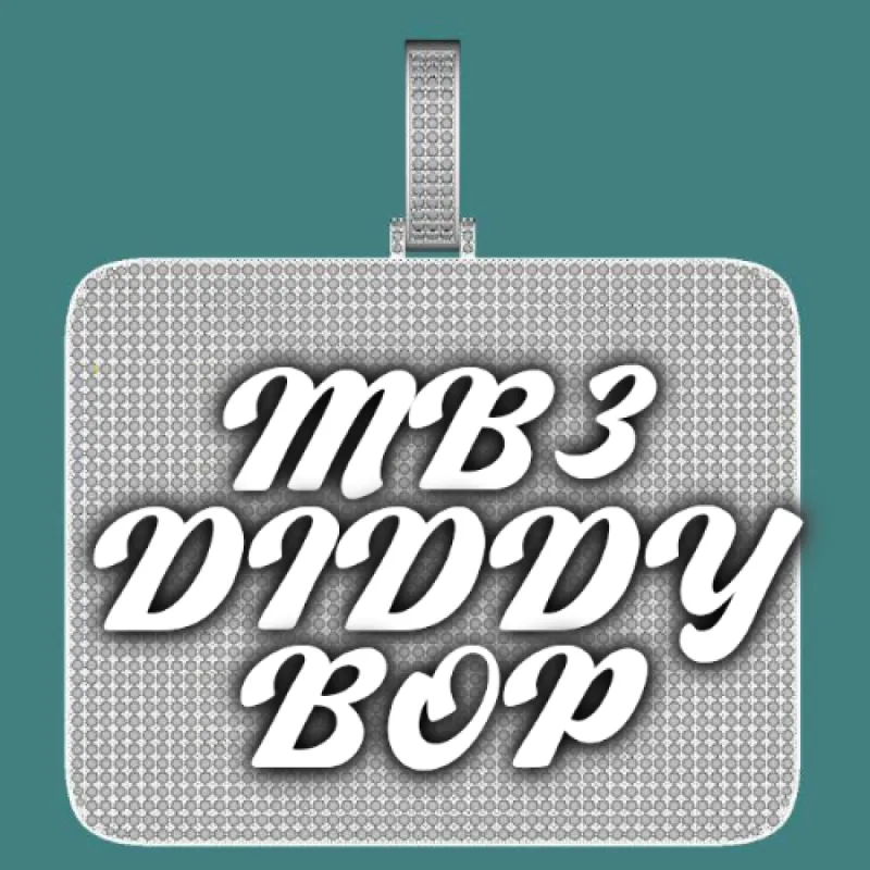 CUSTOM LETTER NECKLACE 3D BIG SQUARE sold by The GUU Shop