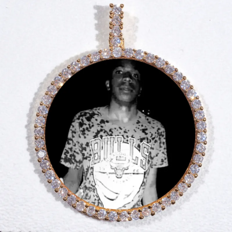 LARGE 3D CIRCLE CUSTOM PICTURE PENDANT sold by The GUU Shop