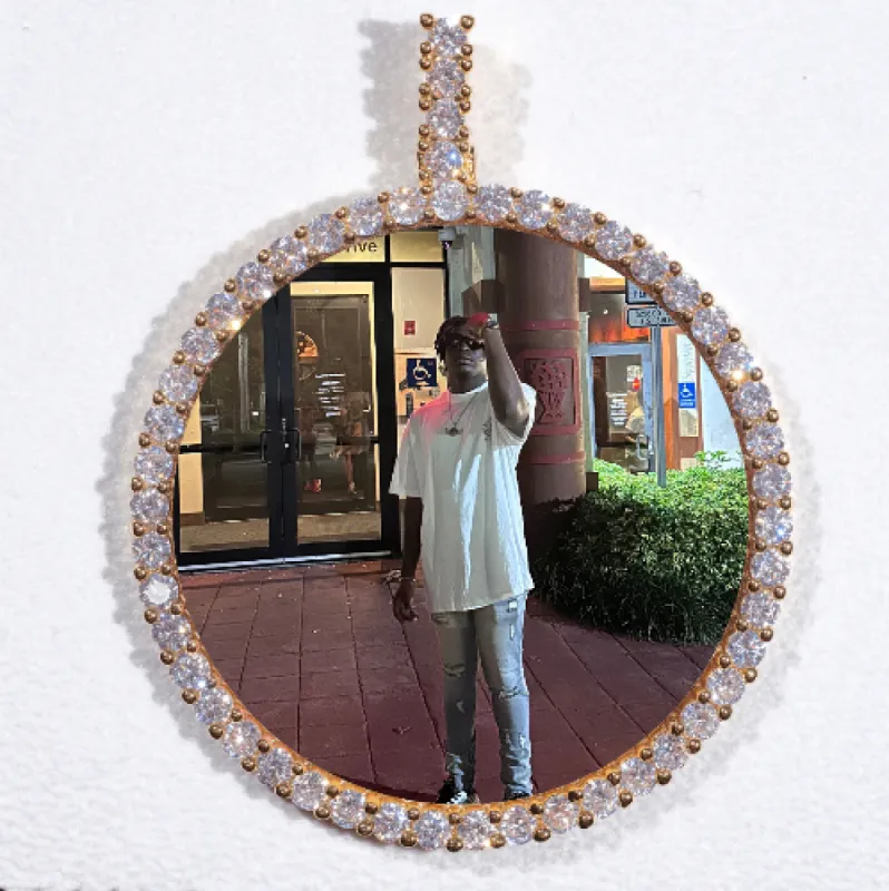 LARGE 3D CIRCLE CUSTOM PICTURE PENDANT sold by The GUU Shop