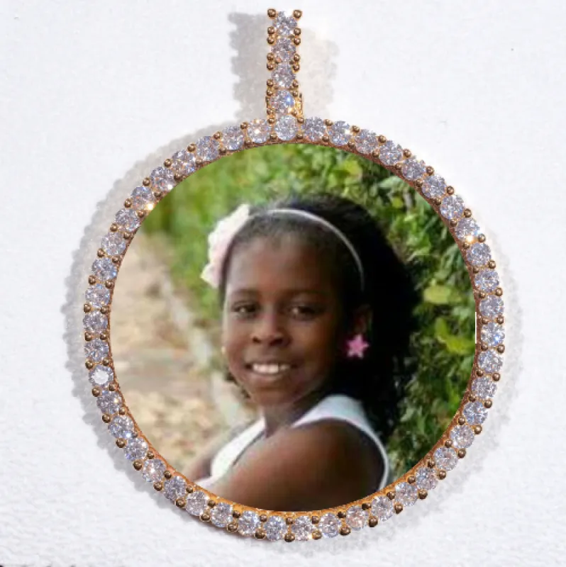 LARGE 3D CIRCLE CUSTOM PICTURE PENDANT sold by The GUU Shop