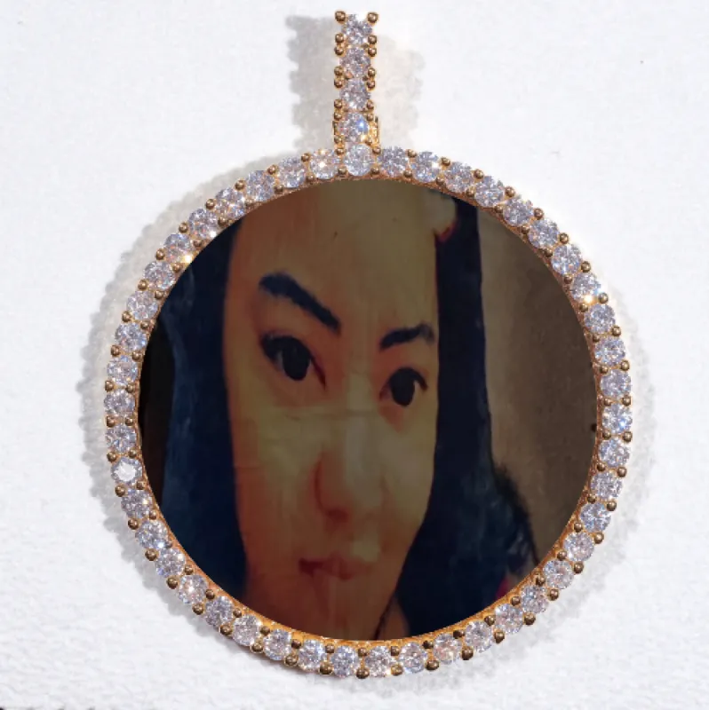 LARGE 3D CIRCLE CUSTOM PICTURE PENDANT sold by The GUU Shop