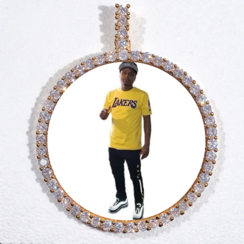 LARGE 3D CIRCLE CUSTOM PICTURE PENDANT sold by The GUU Shop