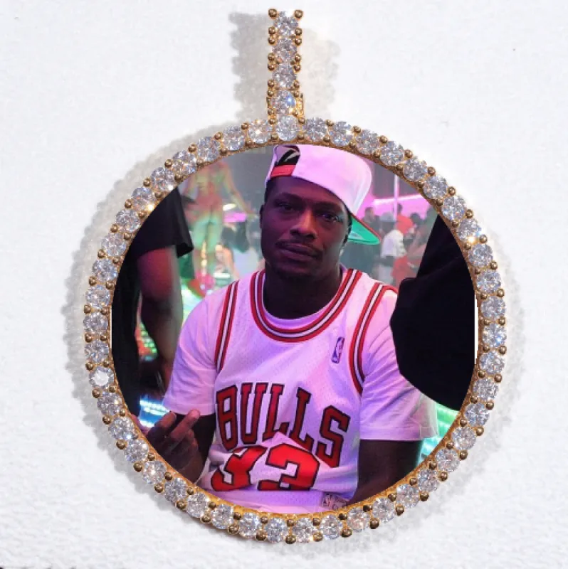 LARGE 3D CIRCLE CUSTOM PICTURE PENDANT sold by The GUU Shop