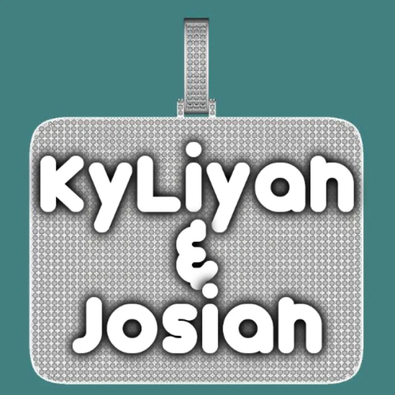 CUSTOM LETTER NECKLACE 3D BIG SQUARE sold by The GUU Shop