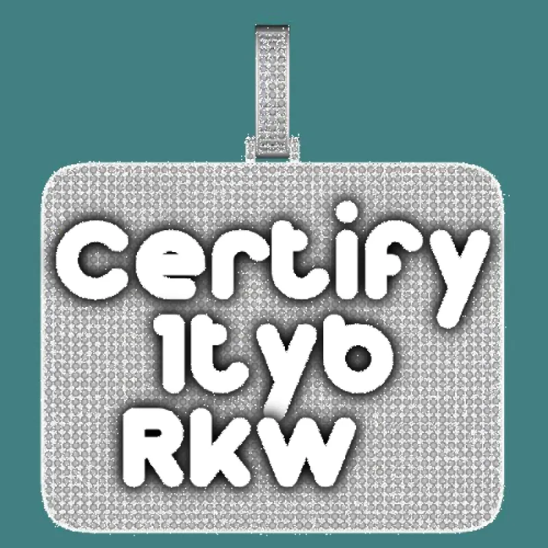 CUSTOM LETTER NECKLACE 3D BIG SQUARE sold by The GUU Shop