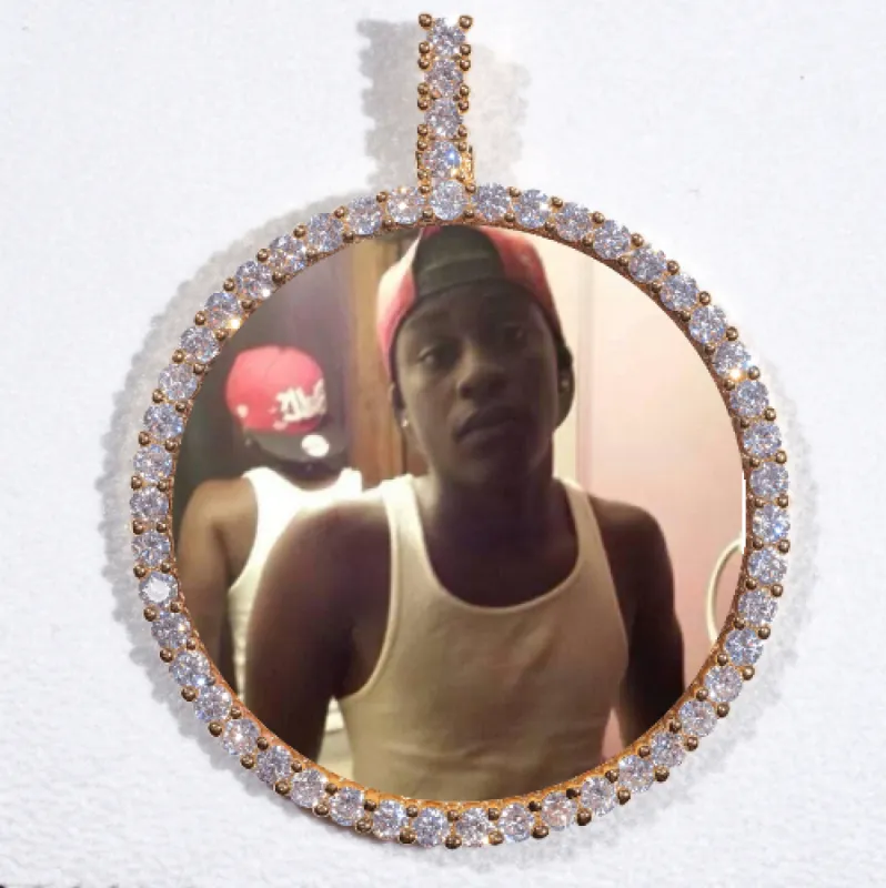 LARGE 3D CIRCLE CUSTOM PICTURE PENDANT sold by The GUU Shop