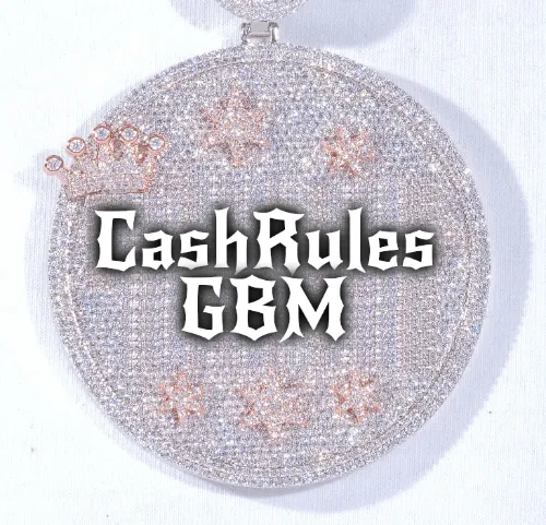 CUSTOM LETTER NECKLACE 3D BIG CROWN DISC sold by The GUU Shop