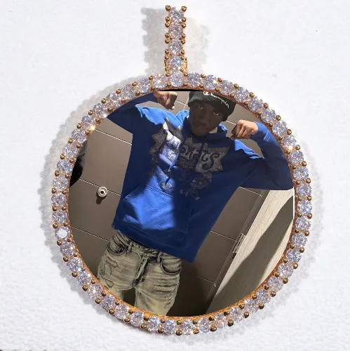 LARGE 3D CIRCLE CUSTOM PICTURE PENDANT sold by The GUU Shop