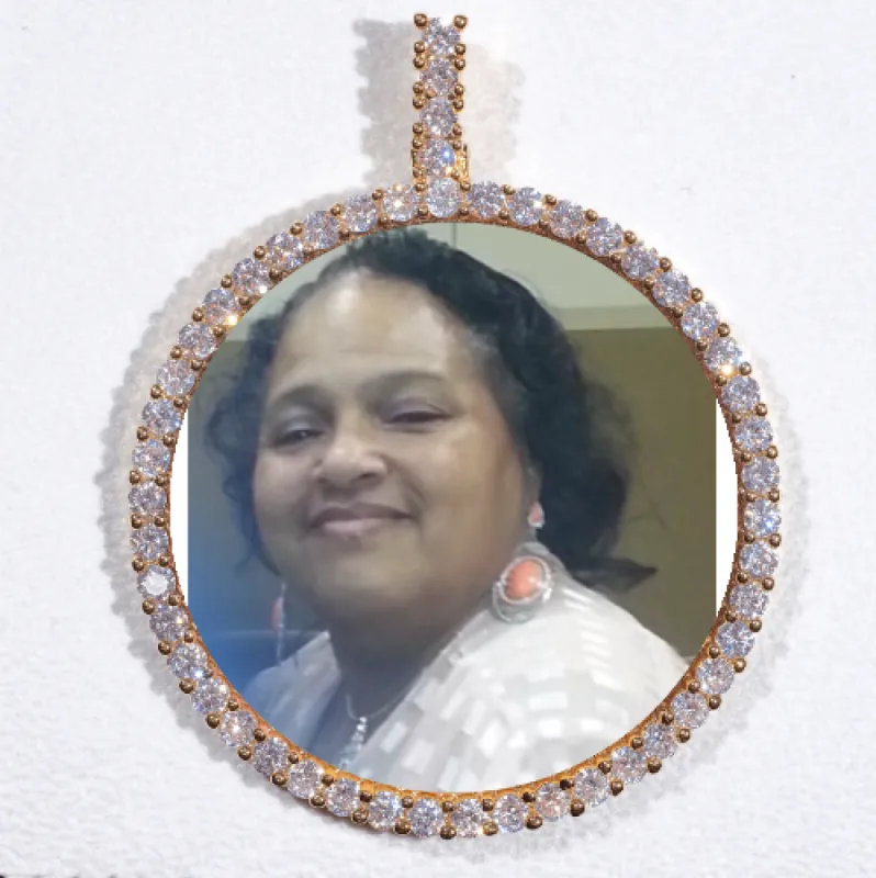 LARGE 3D CIRCLE CUSTOM PICTURE PENDANT sold by The GUU Shop