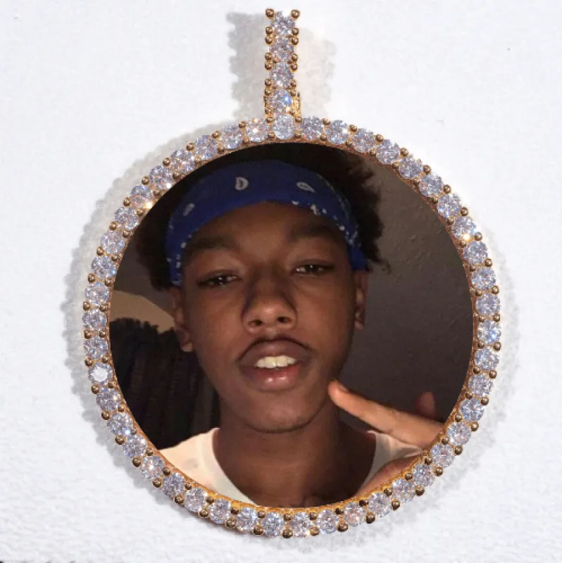 LARGE 3D CIRCLE CUSTOM PICTURE PENDANT sold by The GUU Shop