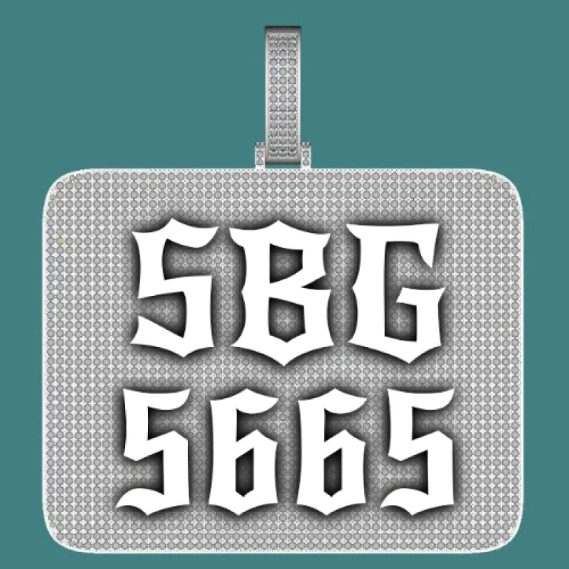 CUSTOM LETTER NECKLACE 3D BIG SQUARE sold by The GUU Shop