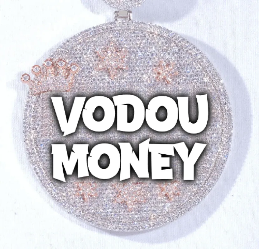 CUSTOM LETTER NECKLACE 3D BIG CROWN DISC sold by The GUU Shop