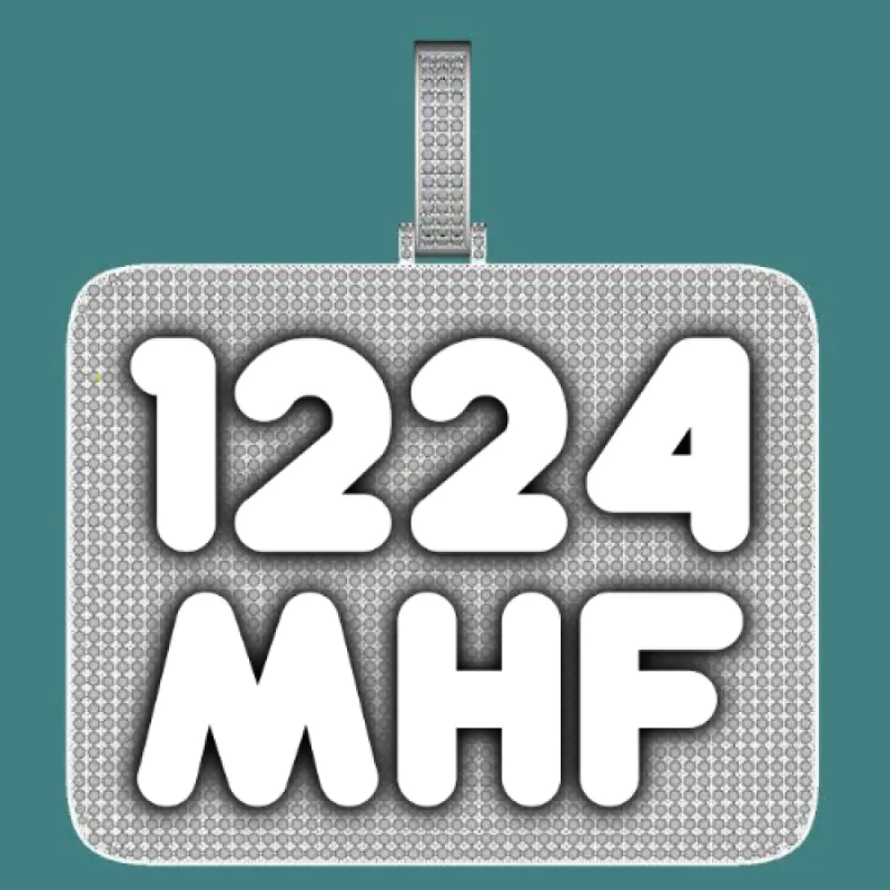 CUSTOM LETTER NECKLACE 3D BIG SQUARE sold by The GUU Shop