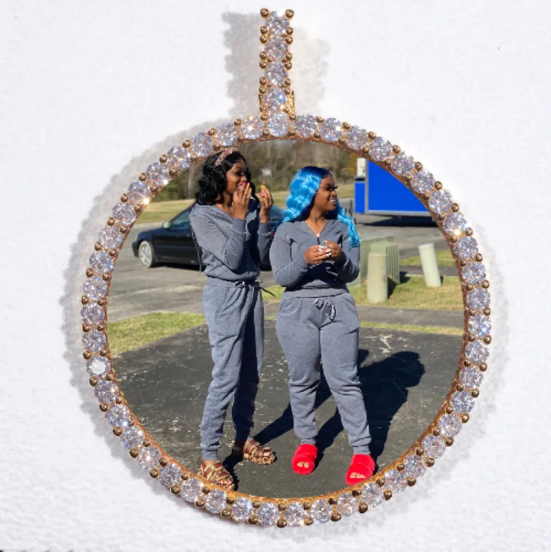 LARGE 3D CIRCLE CUSTOM PICTURE PENDANT sold by The GUU Shop