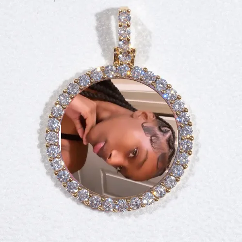 3D CIRCLE CUSTOM PICTURE PENDANT SMALL SIZE sold by The GUU Shop