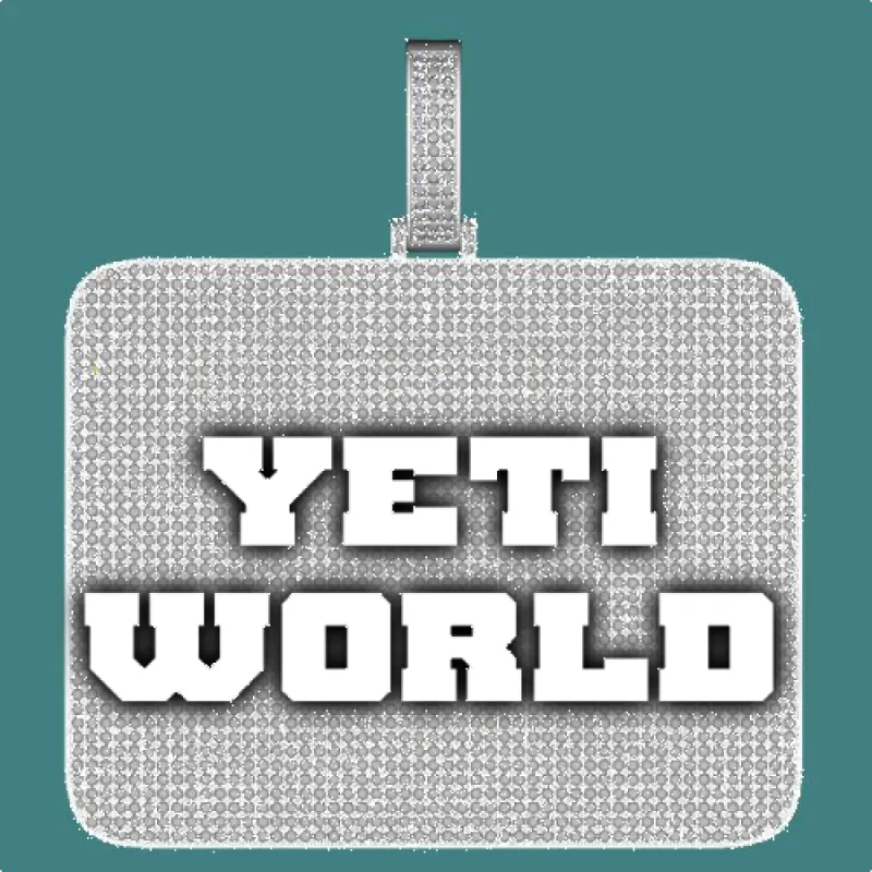 CUSTOM LETTER NECKLACE 3D BIG SQUARE sold by The GUU Shop