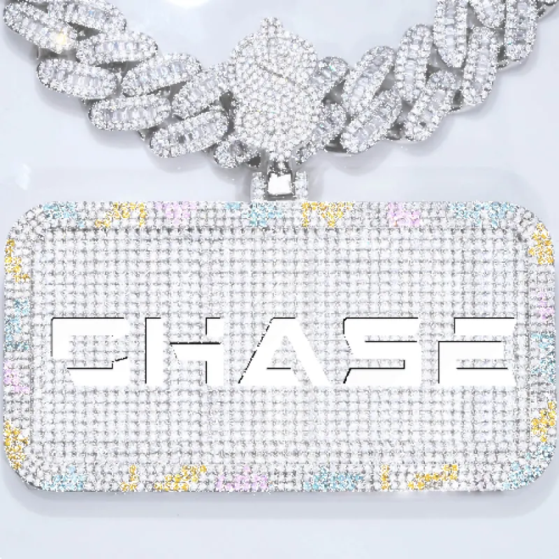 CUSTOM LETTER NECKLACE 3D COLORFUL SQUARE sold by The GUU Shop