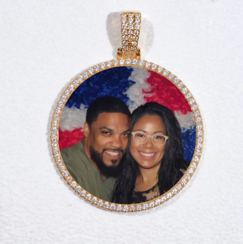MEDIUM 3D CIRCLE CUSTOM PICTURE PENDANT sold by The GUU Shop