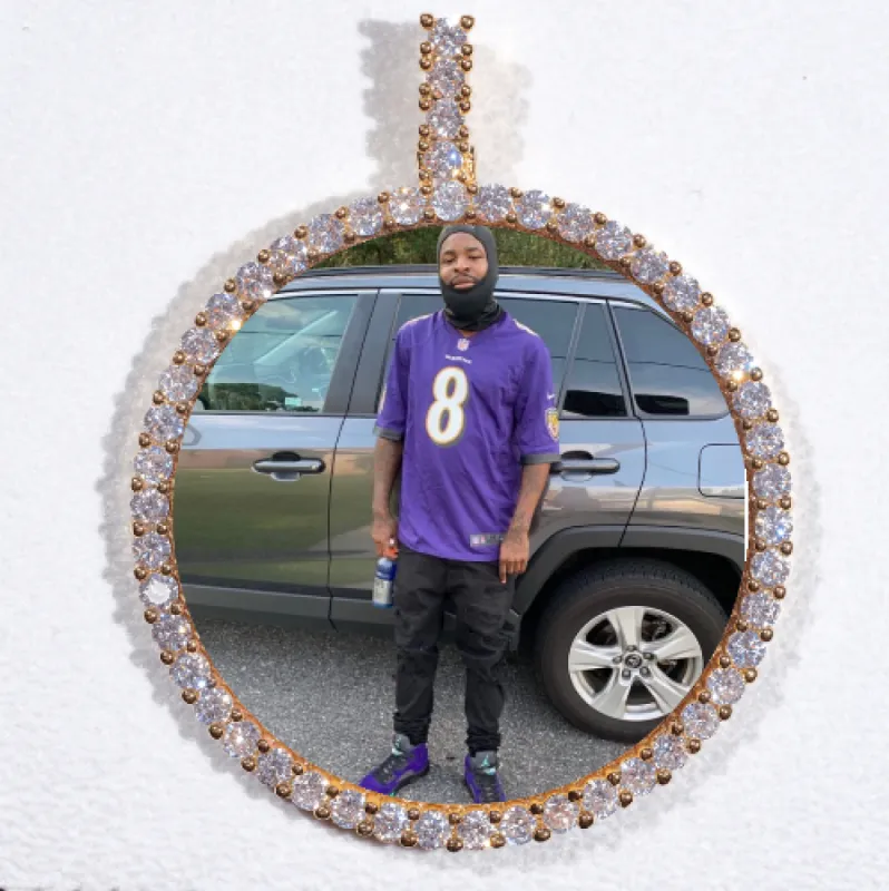 LARGE 3D CIRCLE CUSTOM PICTURE PENDANT sold by The GUU Shop