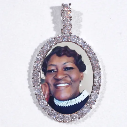 Large 3D Oval Custom Picture Pendant sold by The GUU Shop