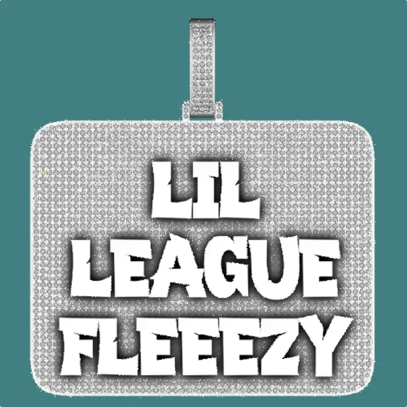 CUSTOM LETTER NECKLACE 3D BIG SQUARE sold by The GUU Shop