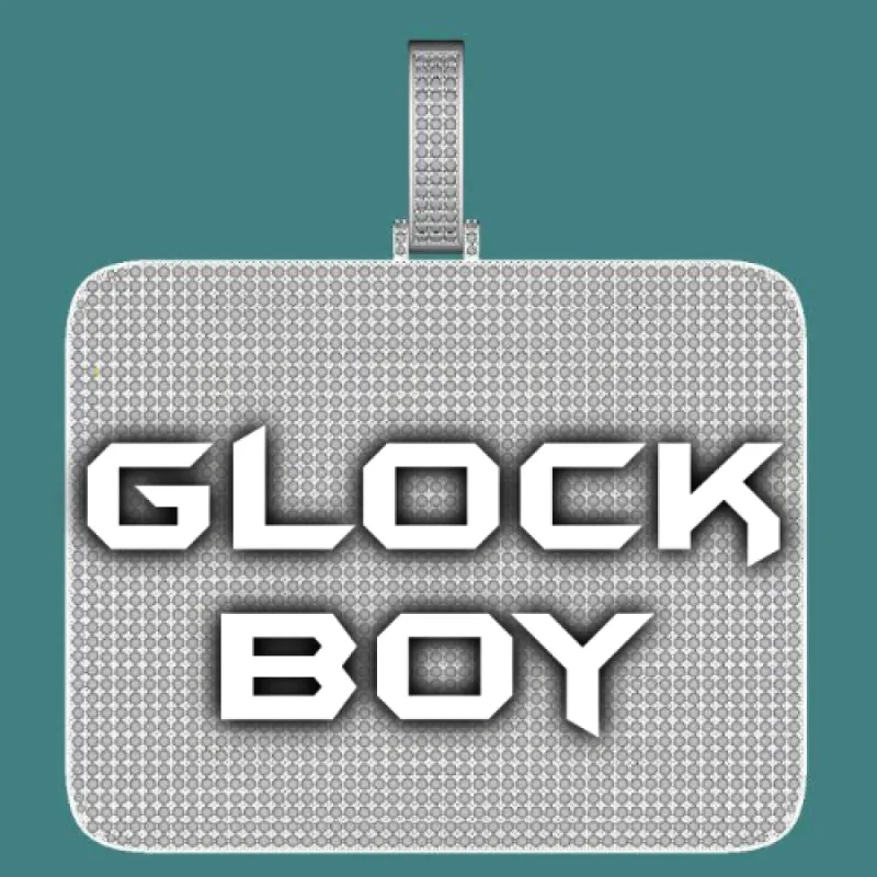 CUSTOM LETTER NECKLACE 3D BIG SQUARE sold by The GUU Shop