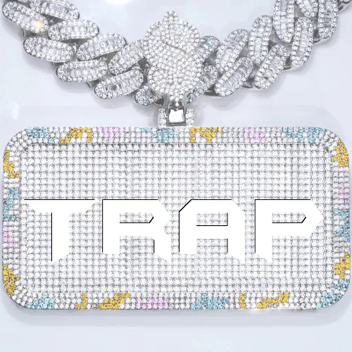 CUSTOM LETTER NECKLACE 3D COLORFUL SQUARE sold by The GUU Shop