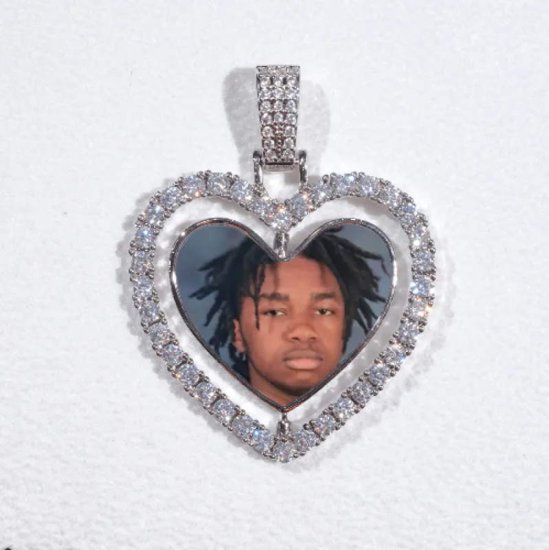 3D Spinning 2-Faced Heart Custom Picture Pendant sold by The GUU Shop