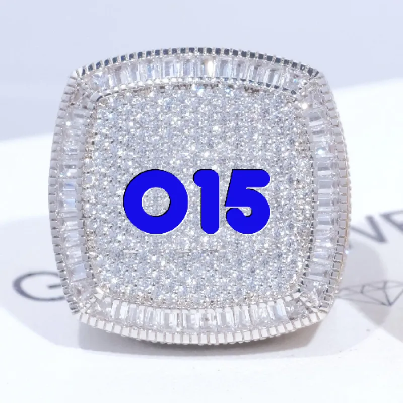 CUSTOM LETTER 3D ICED RING sold by The GUU Shop